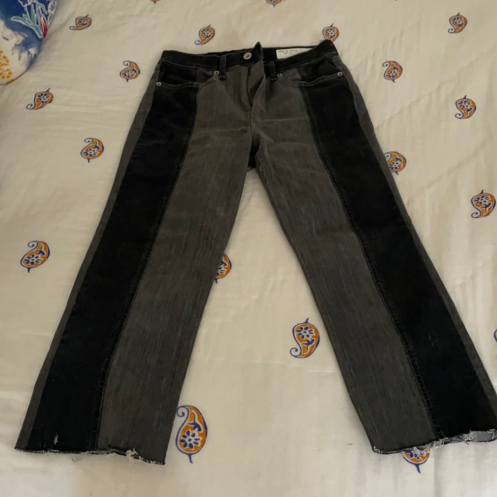 Rag and bone two toned jeans